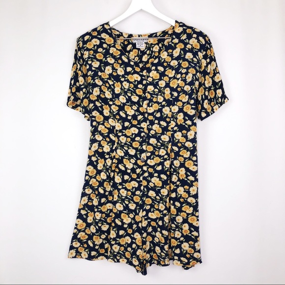 Vintage Anegada's Yellow Flower Print Romper - Picture 3 of 8